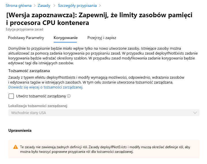 Zrzut ekranu przedstawiający informacje przechwycone na karcie Remediacja.