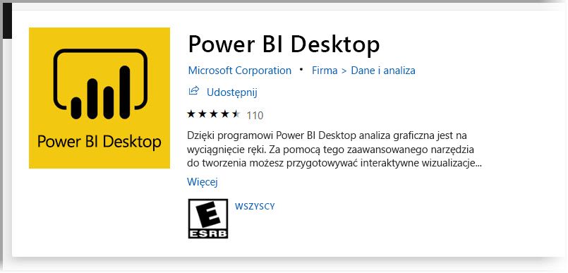 Zainstaluj Power BI Desktop ze Microsoft Sklepu