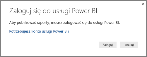 Zaloguj się do usługi Power BI