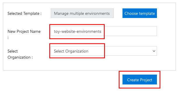 Zrzut ekranu przedstawiający tworzenie projektu za pomocą generatora demonstracyjnego usługi Azure DevOps.