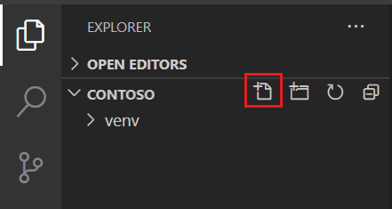 Zrzut ekranu przedstawiający okno dialogowe New File w programie Visual Studio Code.