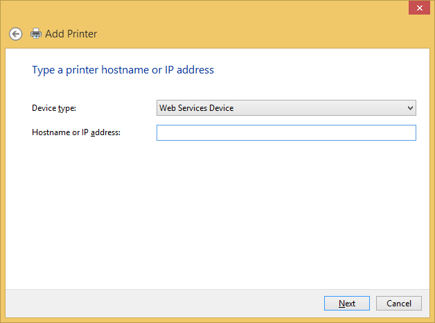 select device type.