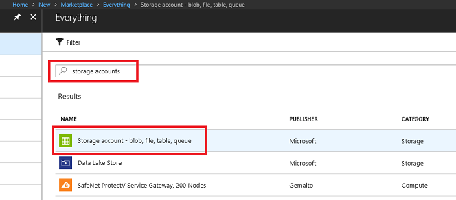 wyszukiwanie w usłudze Azure Storage