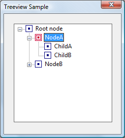 screen shot showing the previous arrangement, but with expand/collapse buttons at each vertex of two lines