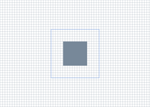 illustration of two rectangles on a grid background