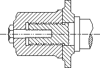 illustration showing the cross-sectional view of an object, with various parts indicated by different fill patterns