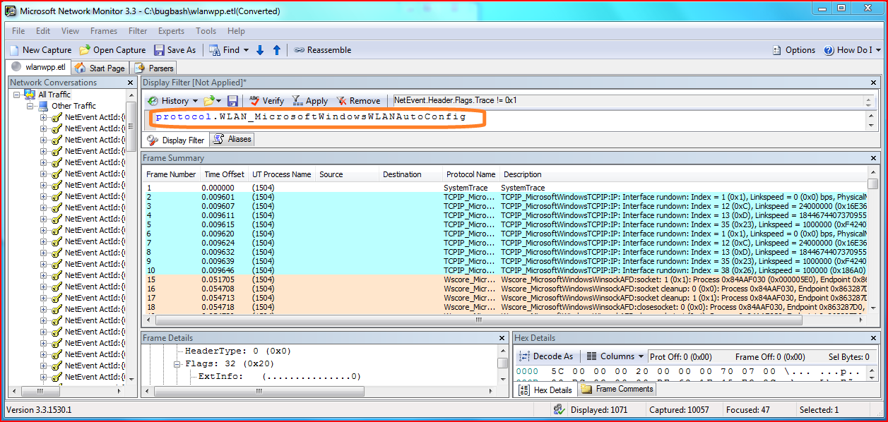 troubleshooting wireless lan connections using network monitor (1)