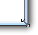 zrzut ekranu przedstawiający róg okna z wskaźnikiem zmiany rozmiaru 