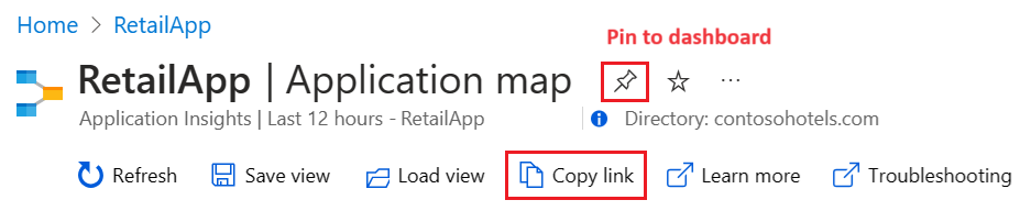 Captura de tela que mostra as duas opções para reutilizar filtros no Mapa do aplicativo.