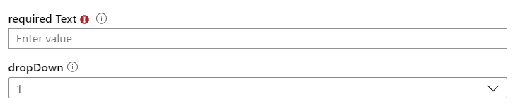 Captura de tela que mostra o estilo vertical do formulário de pastas de trabalho do Azure.