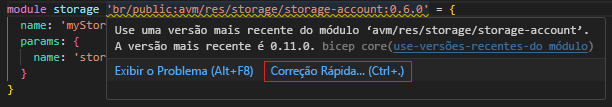 Captura de tela de Simplificar a interpolação da regra linter de correção rápida.