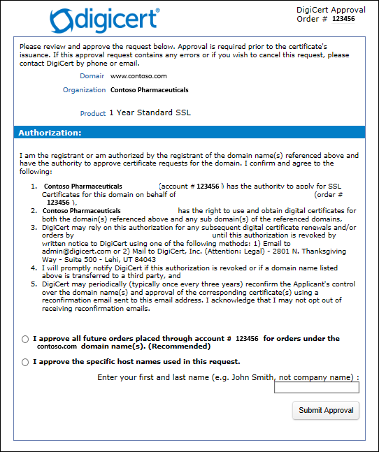 Captura de tela do formulário de validação de domínio.