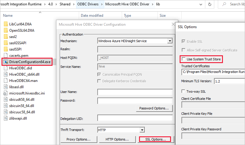 Desmarcar Usar o repositório confiável do sistema