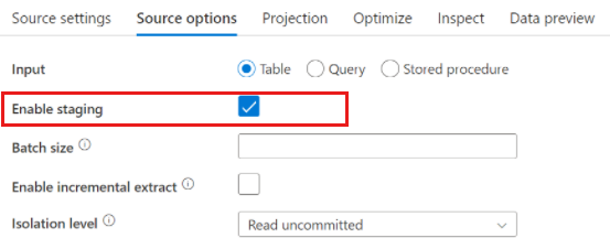 Enable staging