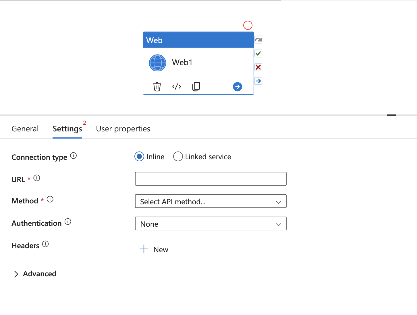 Captura de tela das novas configurações de atividade da Web.