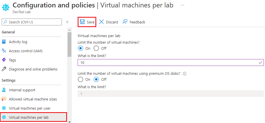 Captura de tela mostrando as Máquinas virtuais por laboratório.