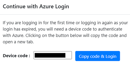 Captura de tela que mostra o local de cópia do código do dispositivo e o logon.