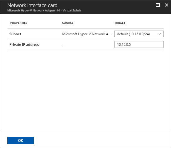 Captura de tela das configurações do adaptador de rede.