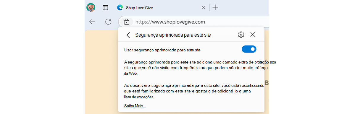 Segurança melhorada para lista de opções de site