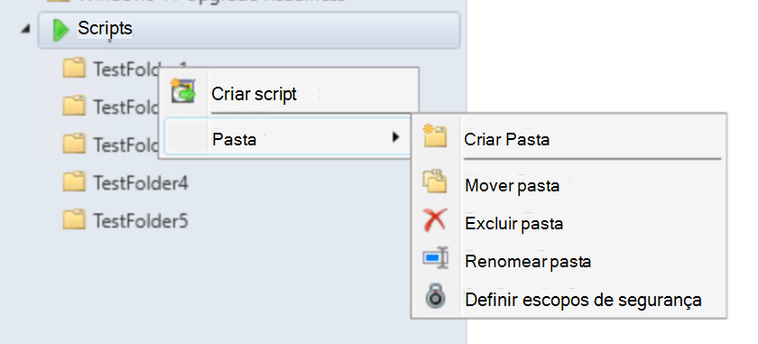 Captura de tela da estrutura da pasta scripts no console.