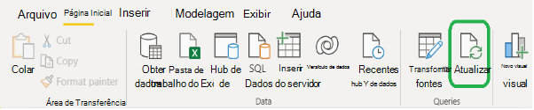 Captura de ecrã a selecionar a opção de atualização.