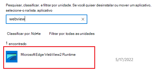 A captura de ecrã mostra o campo de pesquisa nas definições do Windows.