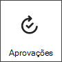 Captura de ecrã a mostrar uma card de aprovações.