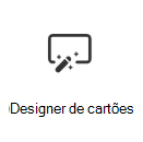 Captura de ecrã que mostra o ícone a selecionar para adicionar um estruturador de cartões card.