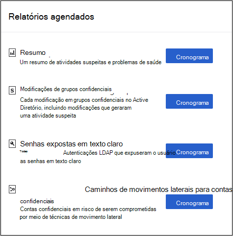 Agendar relatórios.