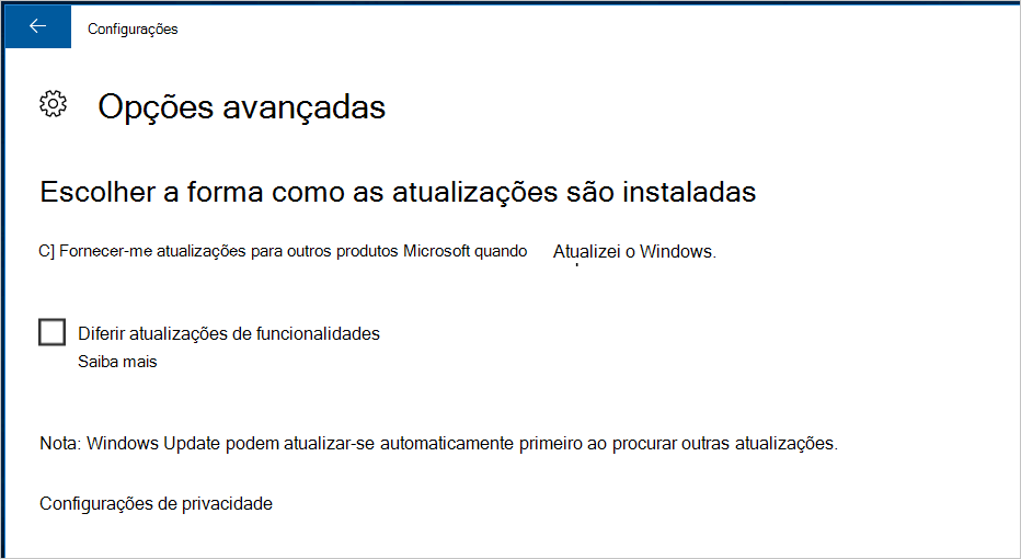 Imagem de atualização automática do Windows.