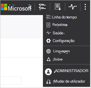 Menu de configuração do ATA.