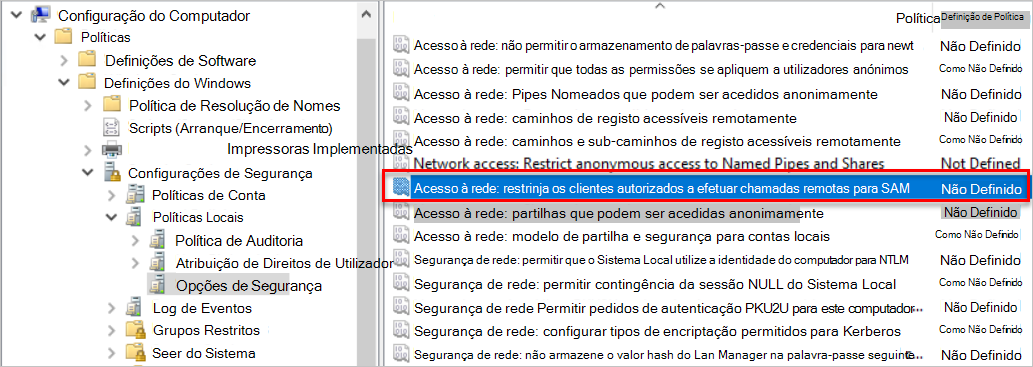 Localize a política.