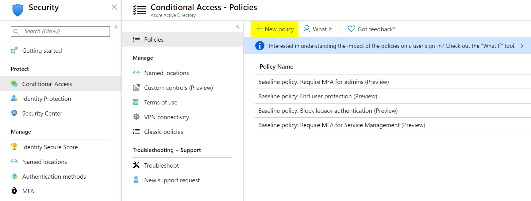 Acesso condicional ao Azure Active Directory