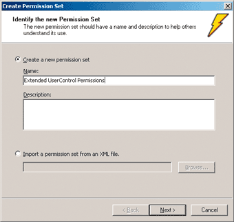 Figure 6 New Permission Set Dialog