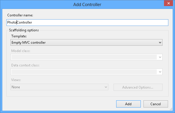 Adicionando o PhotoController