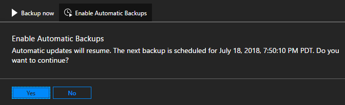 Azure Stack Hub – habilitar backups agendados