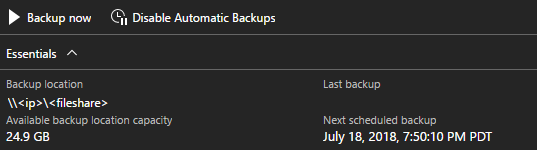 Azure Stack Hub – backup sob demanda