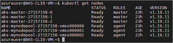 verificar a conexão com o cluster