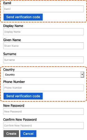 Captura de tela que mostra um perfil técnico autodeclarado com declarações de exibição.