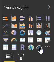 Ícone da Nuvem de Palavras no painel Visualizações