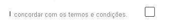 Captura de tela do elemento de interface do usuário Microsoft.Common.CheckBox com um estado não verificado.