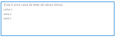 Captura de tela de uma caixa de texto de várias linhas usando o elemento de interface do usuário do Microsoft.Common.TextBox.