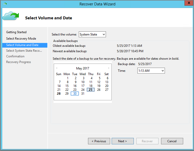 Volume e data