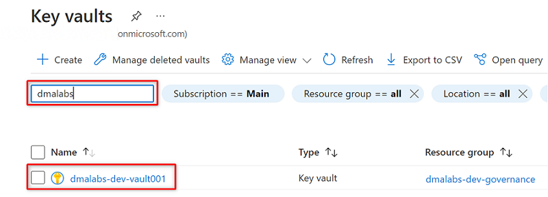 Captura de tela que mostra o painel de Controle de Acesso do Key Vault.