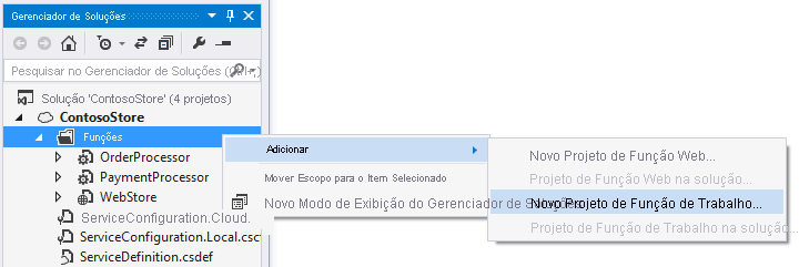 Adicionar comando de função