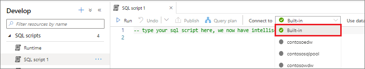 Habilitar o script SQL para usar o ponto de extremidade SQL sem servidor no espaço de trabalho