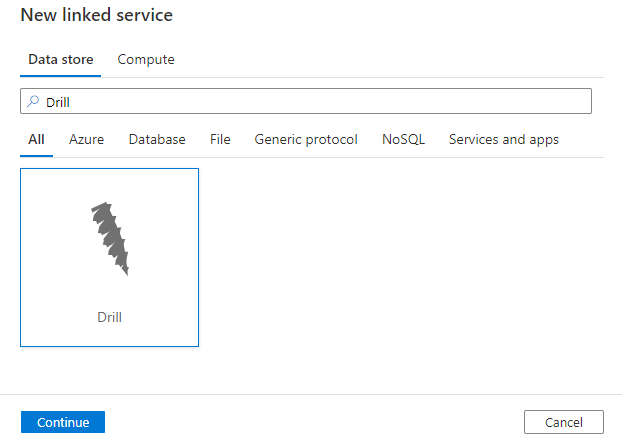 Captura de tela do conector Drill.