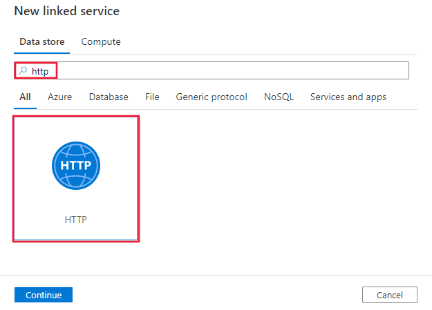 Captura de tela do conector HTTP.