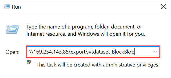 Conectar-se para compartilhar por meio do Explorador de Arquivos e inserir o IP do dispositivo