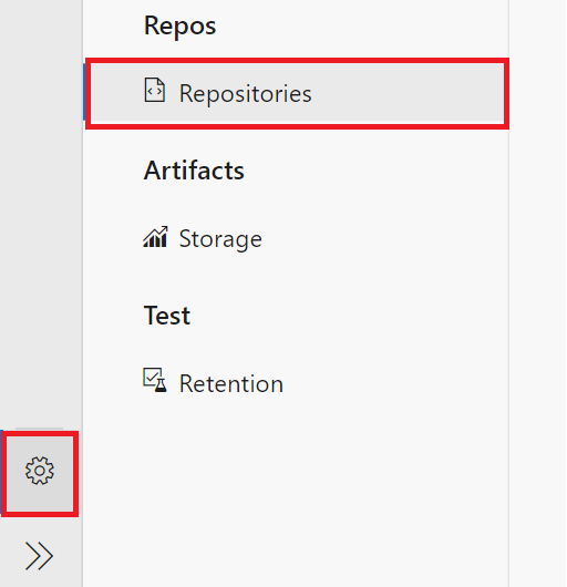 Captura de tela mostrando como selecionar repositórios.